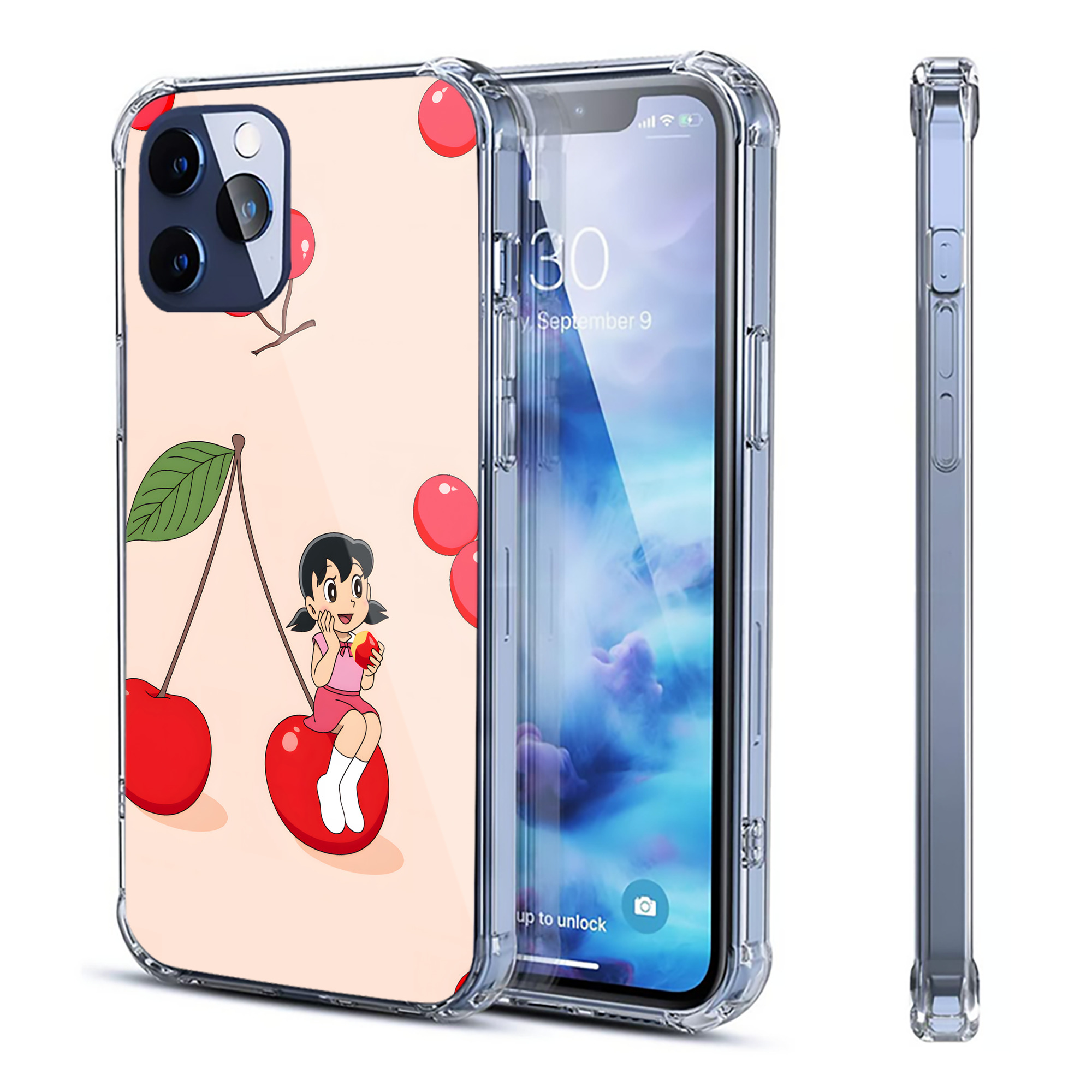 （画像用） ドラえもん Doraemon 【iPhone 12シリーズ対応】透明スマホケース（クリアソフトケース）